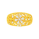 22k Yellow Cubic Zirconia Cocktail Rings in size 8 and total gold weight of 5g